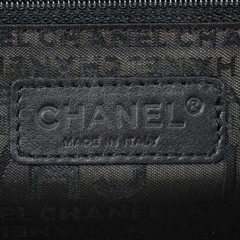 CHANEL Black Caviar Leather Logo Tote Bag - Picture 7 of 8